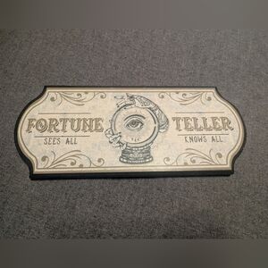 Mystic Fortune Teller Wall Decor - Black and Cream
